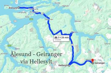 Ålesund - Geiranger via Hellesylt