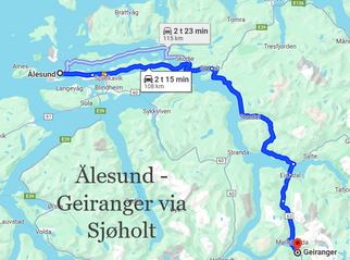 Ålesund - Geiranger via Sjøholt